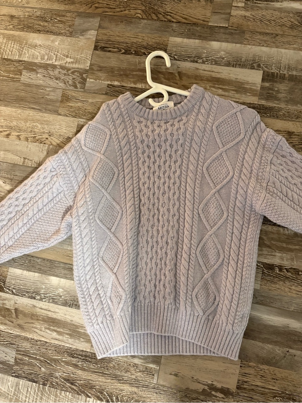 Aritzia Peggy Cable Knit Crewneck Sweater
